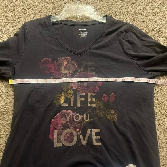 five star gray Long Sleeve live the life you love Graphic Tee - Picture 6 of 7